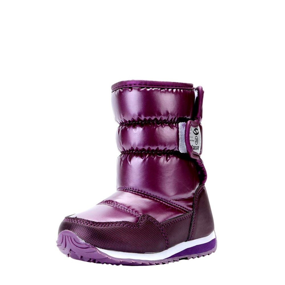 Vecjunia Unisex Kids Winter Snow Boots Anti-Slip
